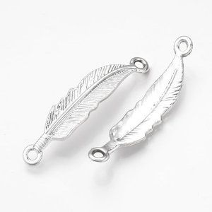 10pc Feather Alloy Link Connectors 44x9mm
